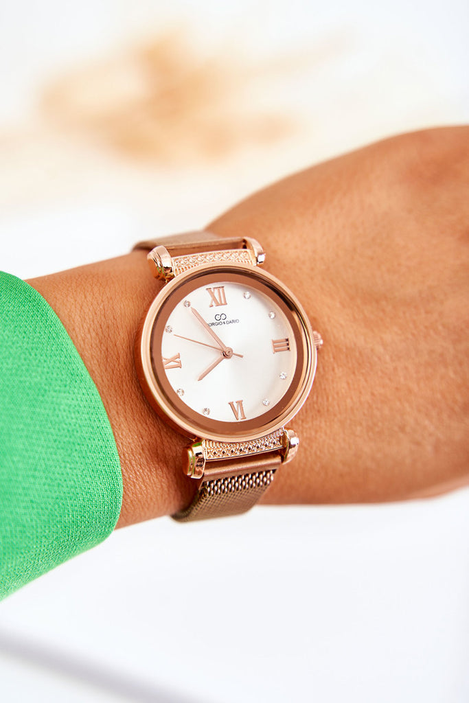 Laikrodis Giorgio & Dario Women's Watch With A Magnet Bracelet Rose Gold