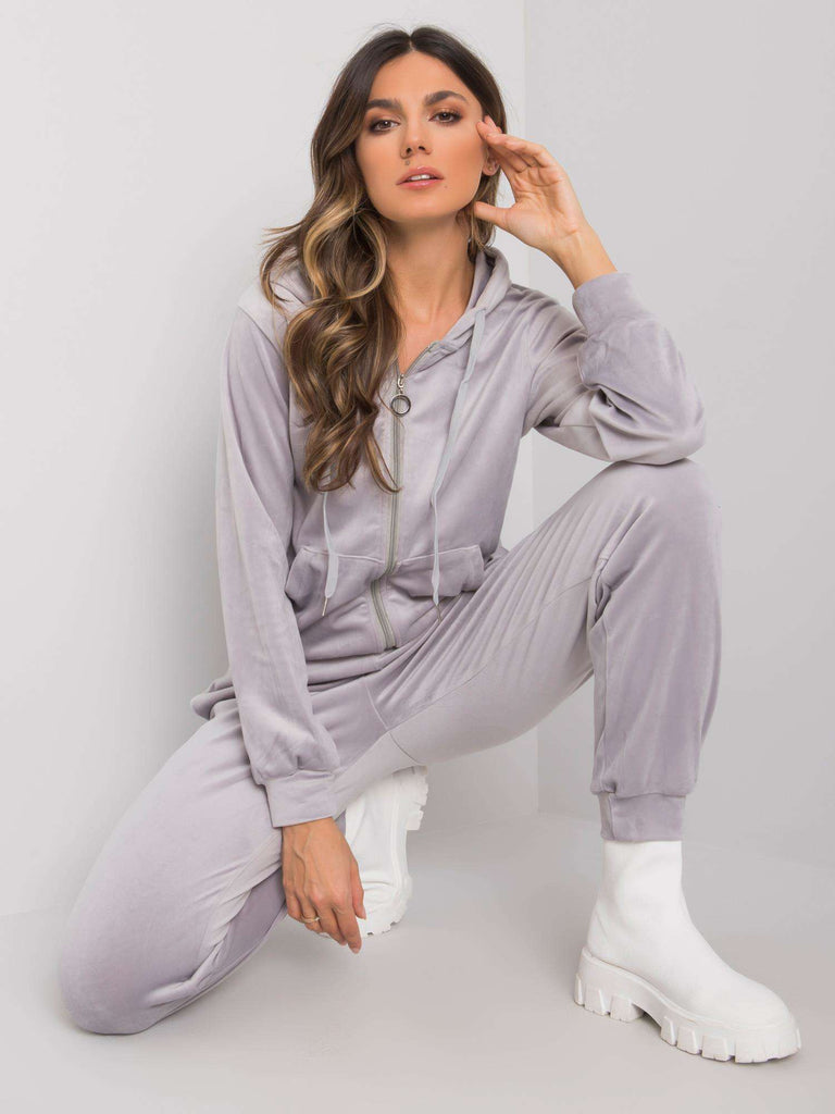 Veliūrinis laisvalaikio komplektas Grey